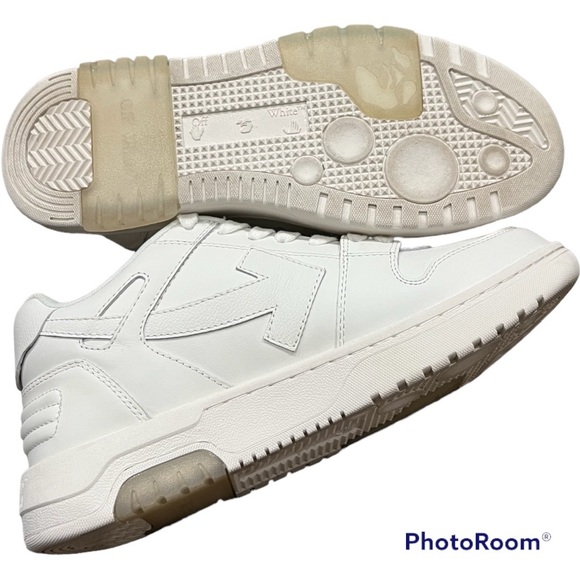 💚☘️Off-White “Out of Office For Walking” sneakers w/ green 39 8.5 Like New☘️💚 - Picture 5 of 7